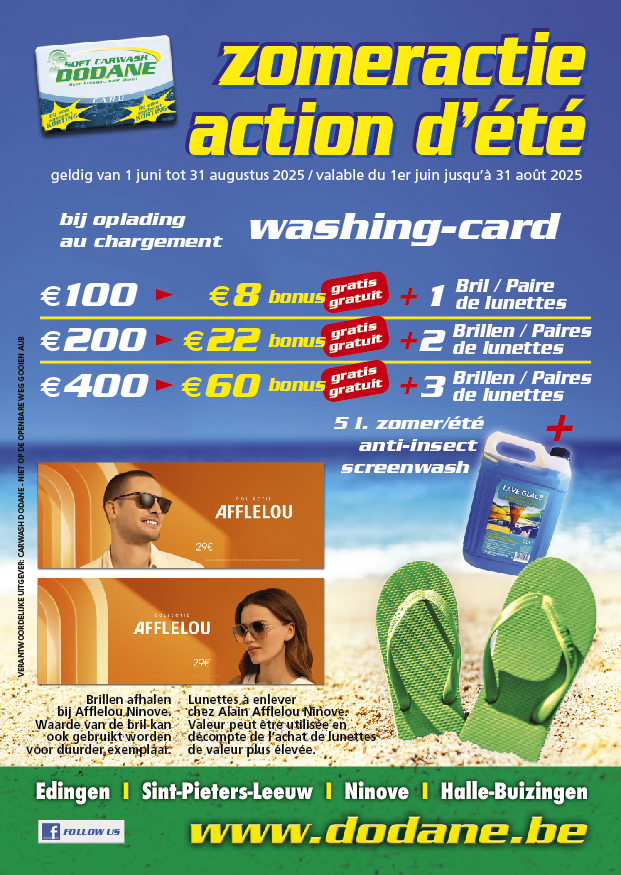 Zomeractie Carwash Dodane x Afflelou Ninove